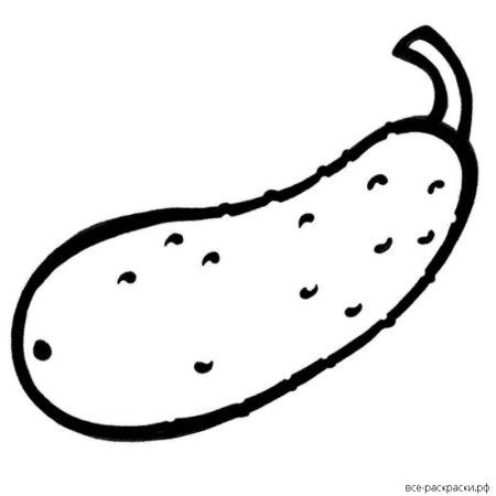 Огурец для раскрашивания детям
