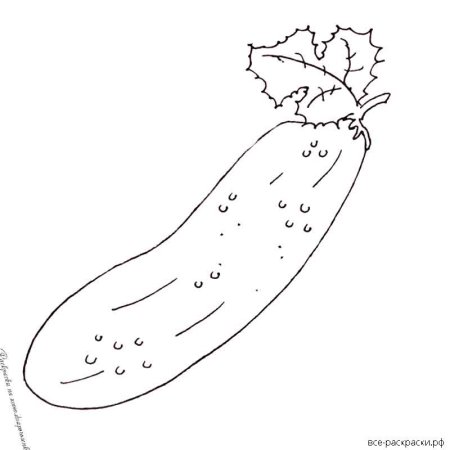 Огурец трафарет