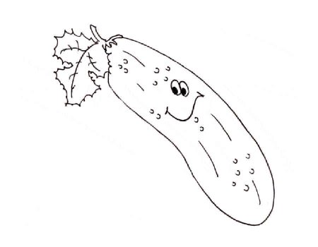 Огурец раскраска для детей