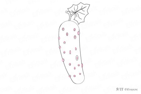 Огурец раскраска для детей