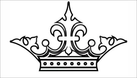 Царская корона черно белая