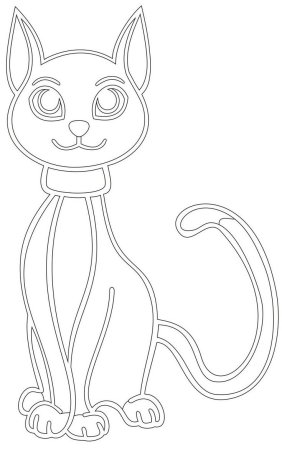 Трафарет котенка