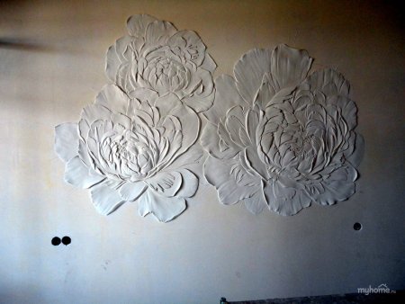 Трафарет для барельефа на стену