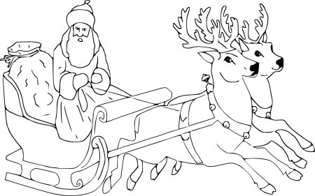 Олени с санями