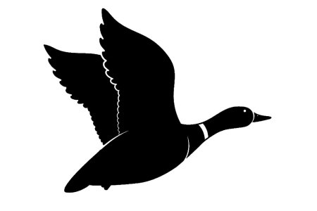 Силуэт утки