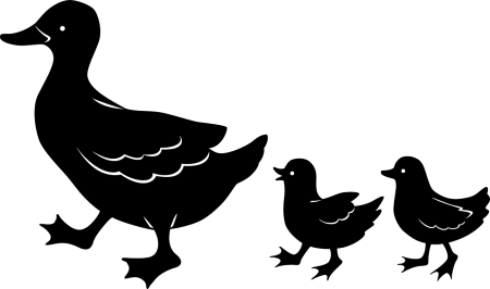 Утка трафарет