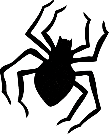 Трафарет паука на Хэллоуин
