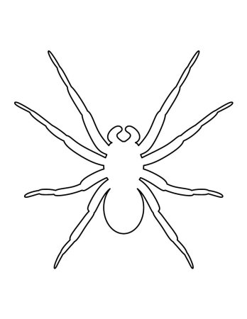 Паучок трафарет