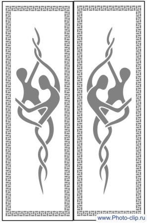 Абстрактный орнамент трафарет
