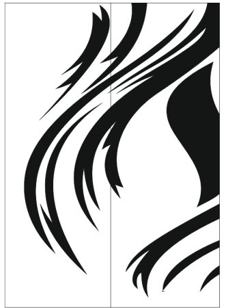 Трафарет абстракция на стену