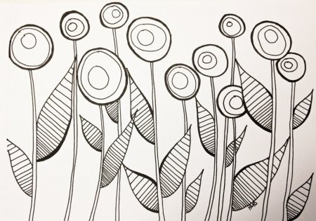 Абстракция карандашом