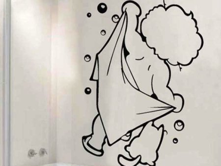 Трафарет на дверь в ванную