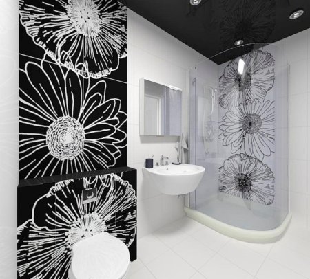 Трафарет рисунка на стену в ванную