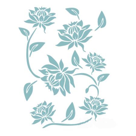Трафарет цветы для покраски стен