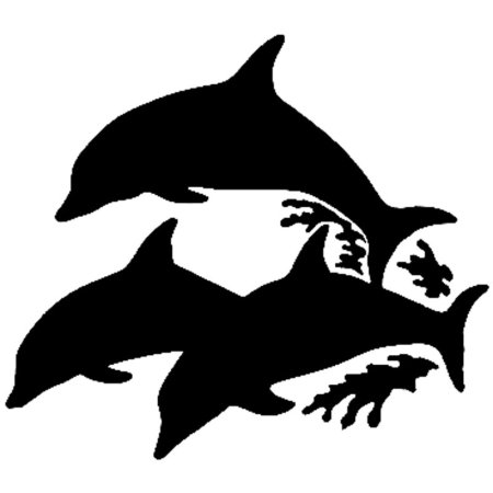 Трафарет дельфина