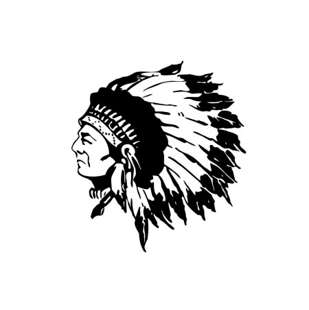 Силуэт индейца