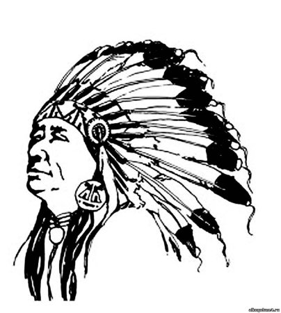 Индеец в профиль