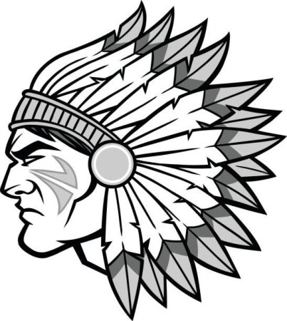 Трафарет индейца