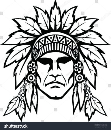 Маска индейцев профиль