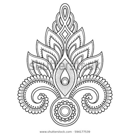 Индийский орнамент Лотос Мандала