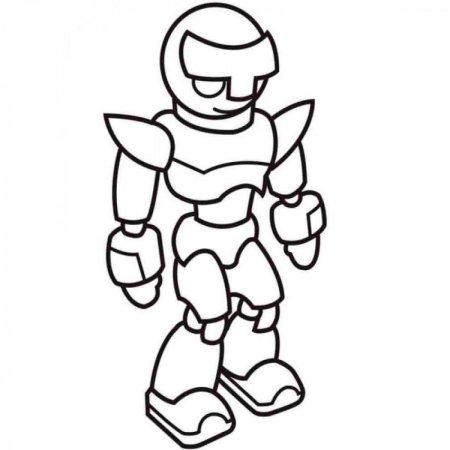Трафарет робота для раскрашивания