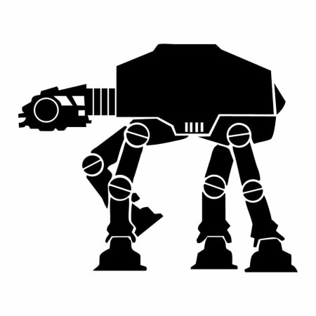 Робот черно белый