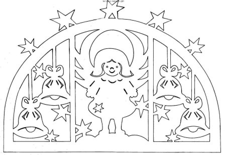 Новогодние вырезки на окна