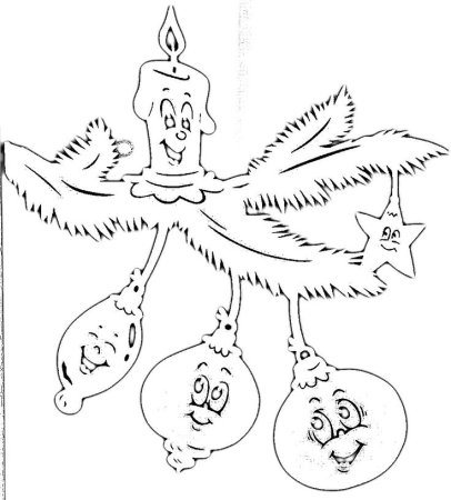 Новогодние украшения на окна ветки