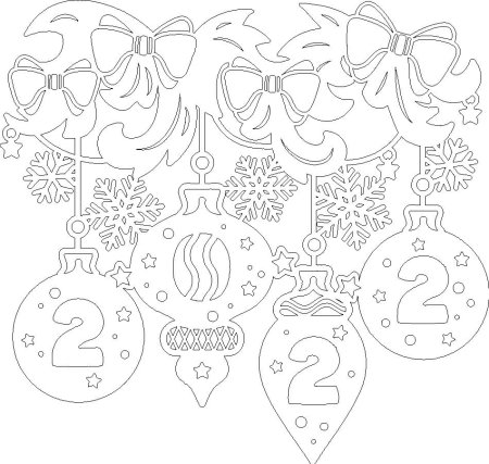 Трафареты на новый год для вырезания на окно