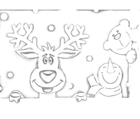 Вытынанки олени на окна