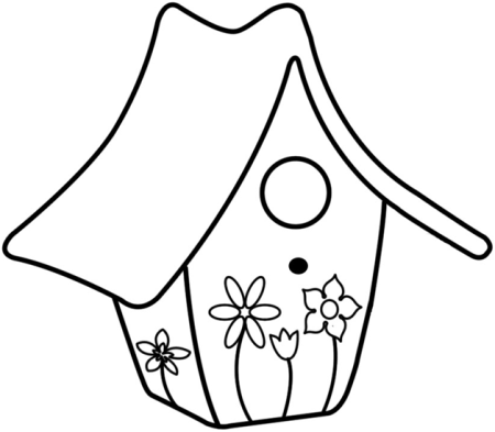Скворечник для раскрашивания детям