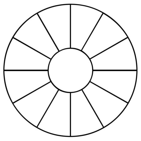 Цветовой круг для раскрашивания