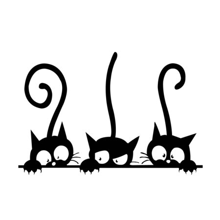 Трафареты кошек для декора