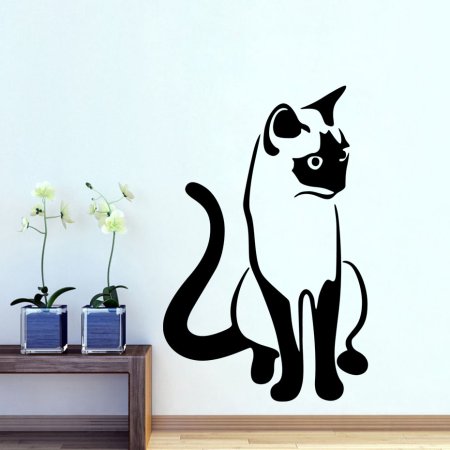Наклейка на стену кот