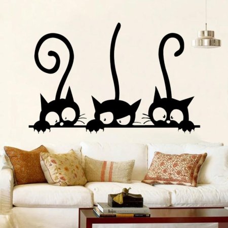 Интерьерные наклейки коты