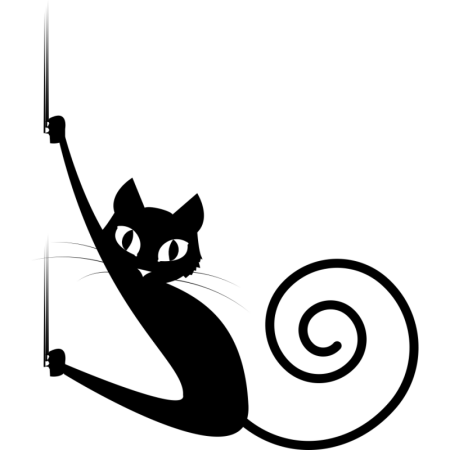 Смешные силуэты котов