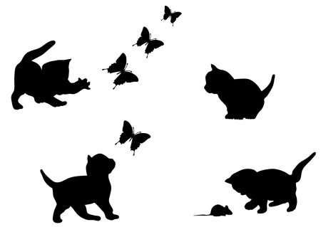 Силуэт котенка