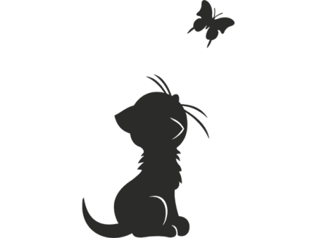 Силуэт котенка