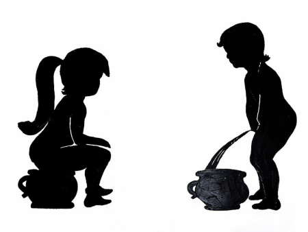 Трафарет для туалета на дверь