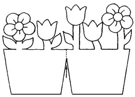 Аппликация цветок в горшке