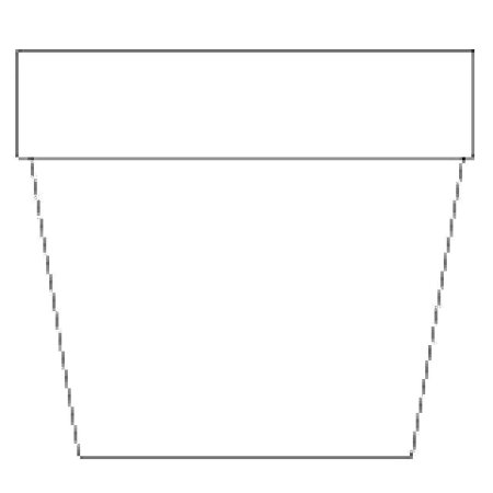 Трафарет горшочка для цветов