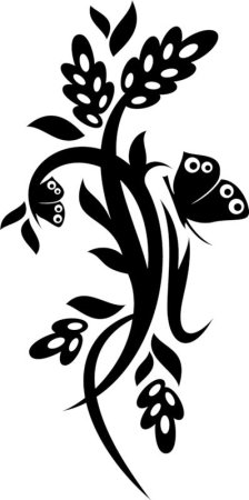 Силуэтный вертикальный узор