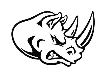 Наклейка носорог