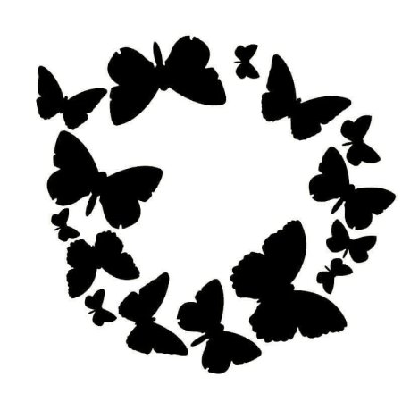 Трафарет бабочки на стену