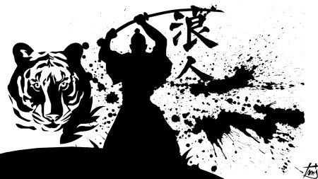 Самурай трафарет