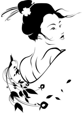 Силуэты в японском стиле