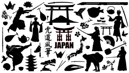 Силуэты в японском стиле