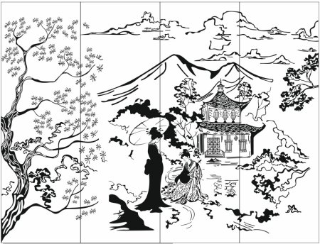 Трафареты в японском стиле