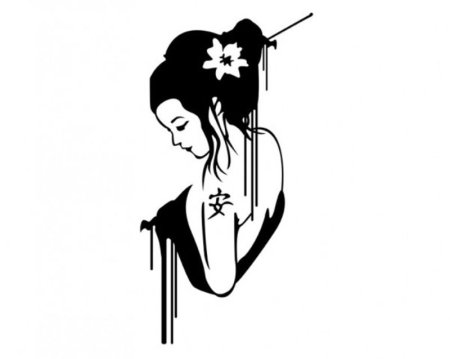 Силуэт японской девушки