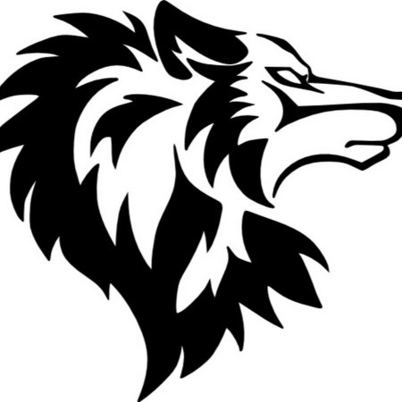 Голова волка в профиль